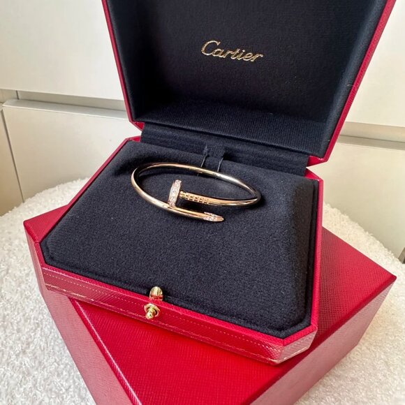 Cartier rose gold diamond nail bracelet - Picture 5 of 6